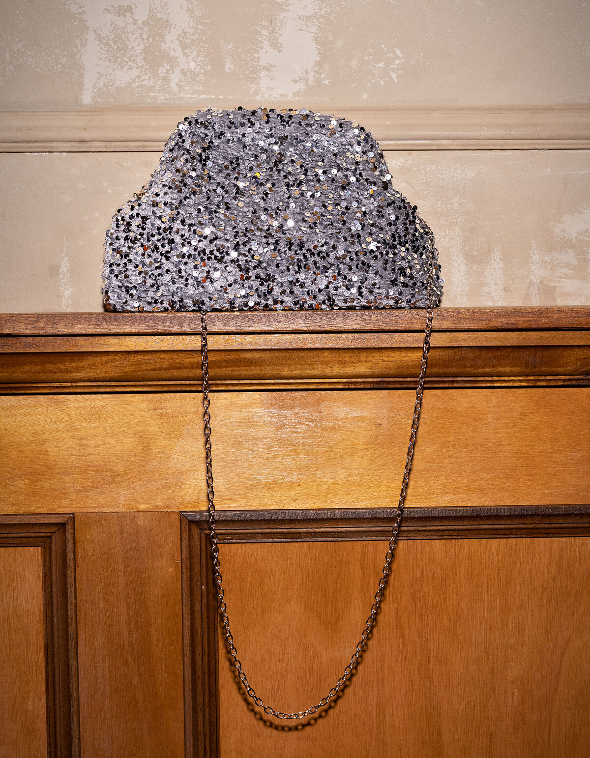Sequin Clutch Zilver