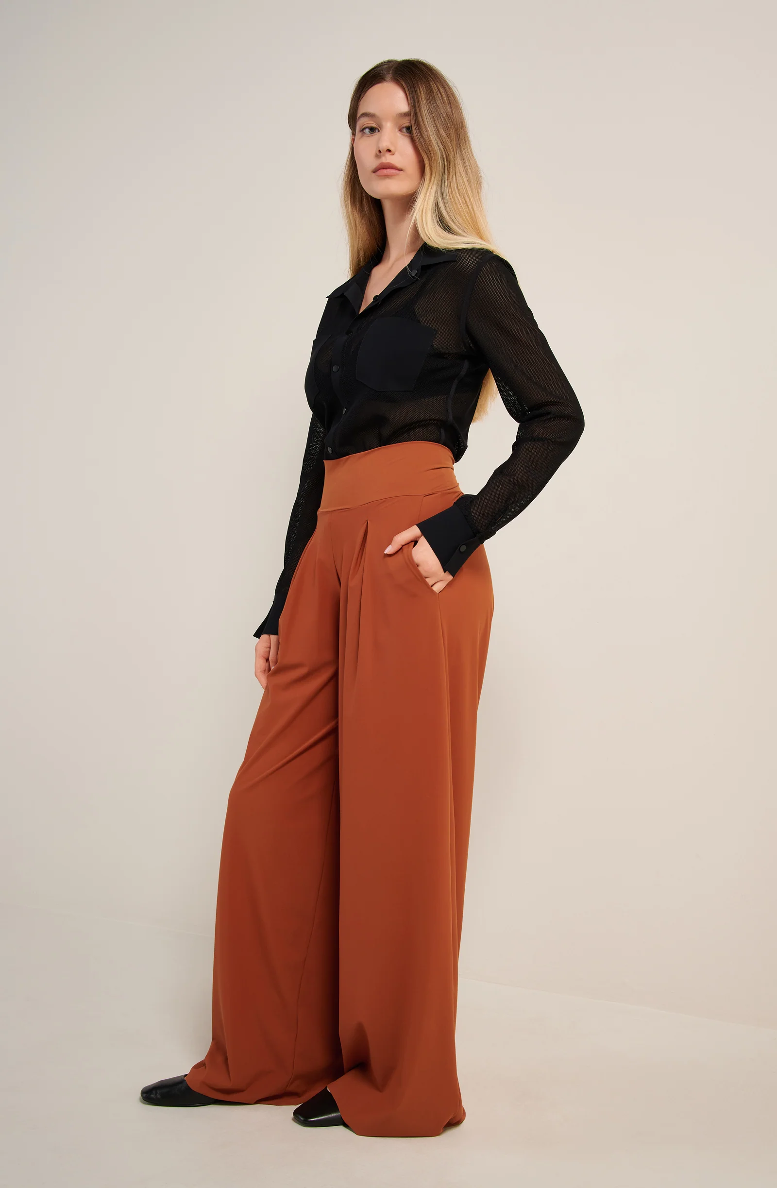 panna Pantalon à plis noisette Noisette