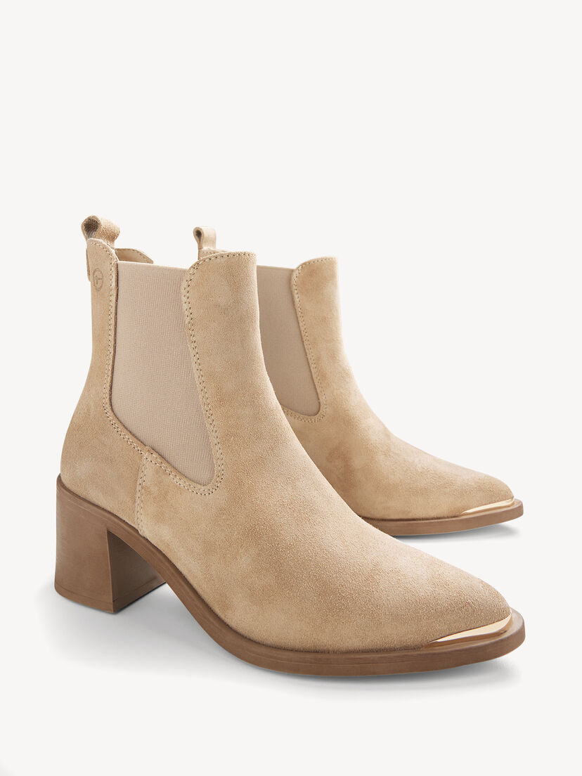 Leren Chelseaboot - beige