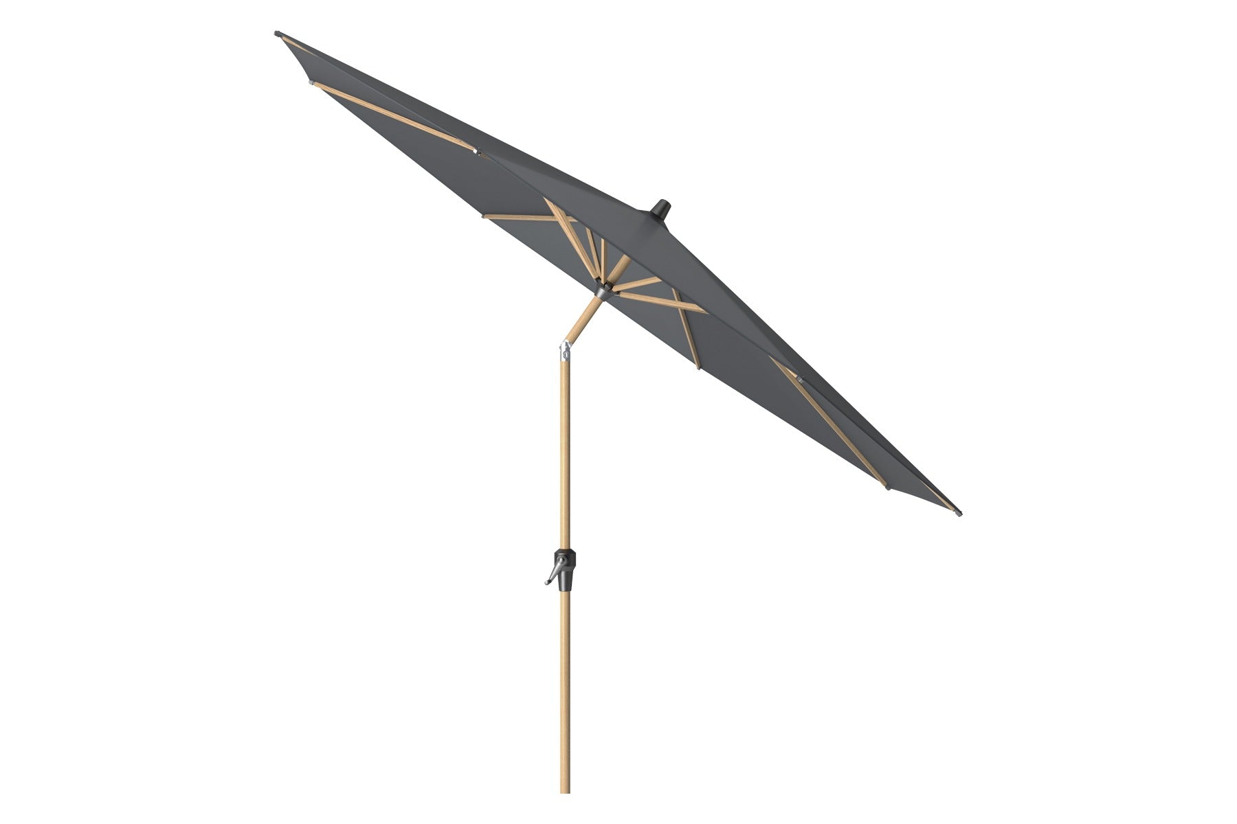 Platinum Riva stokparasol 3 m. rond - Teak Antraciet