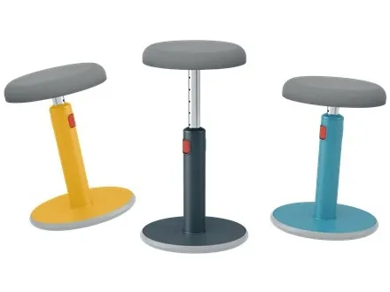 Leitz Ergo Cosy Active Sidde-stå balancestol 2-i-1 varm gul - højdejustering 46-79 cm