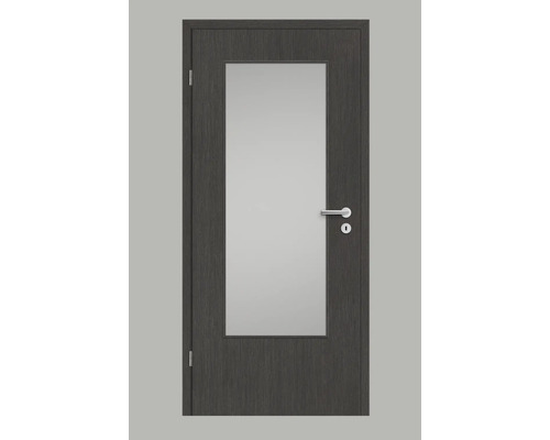 Pertura binnendeur Yori CPL Masera Grijs staand 86x198,5 cm links met licht uitsparingen G3 (zonder glas)