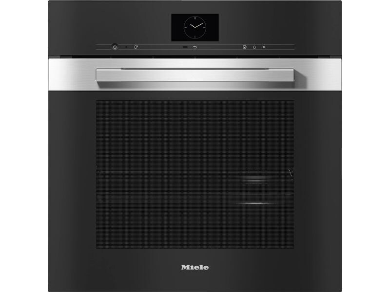 Miele Dampfgarer DGC 7660 HC Pro Schwarz Kompakt-Dampfgarer zum Dampfgaren, Backen, Braten mit Speisenthermometer   HydroClean