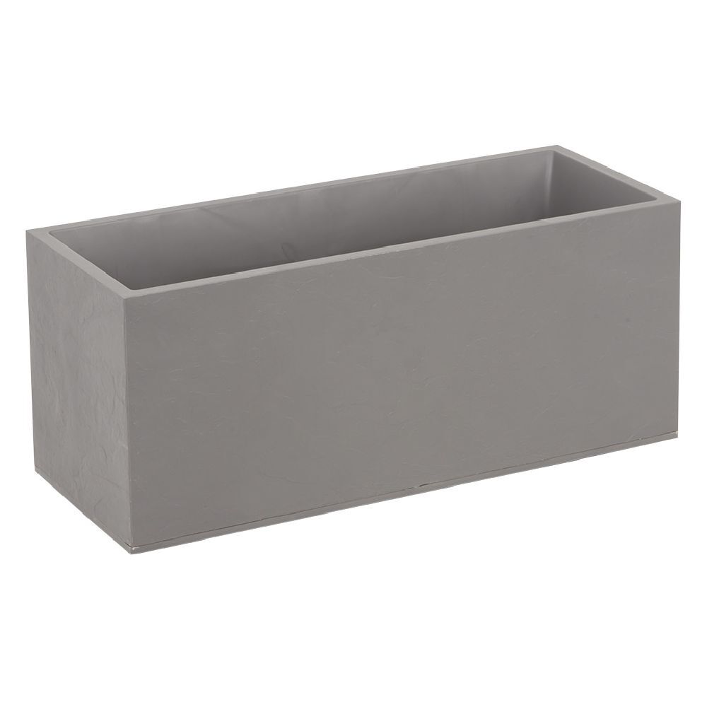 Jardinière Volcania plastique gris anthracite 98L 99,5x39,5xH43,5cm