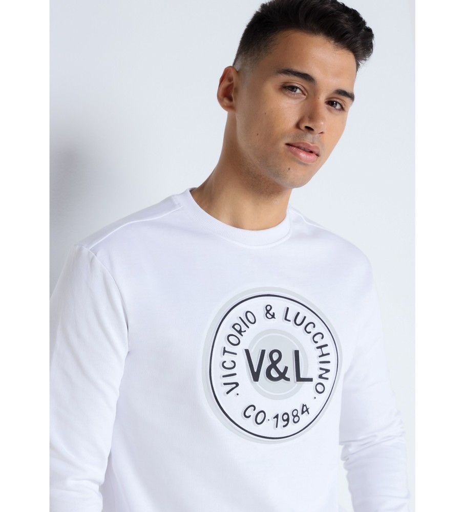 Moletom Victorio & Lucchino, V&L com gola quadrada e logo em relevo