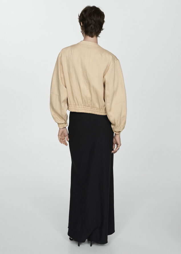 MANGO Bomber jacket Light beige