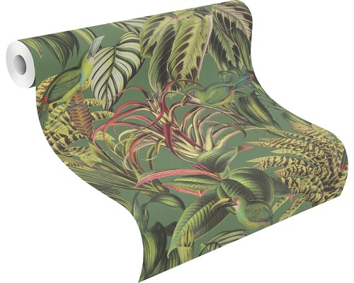 Vliesbehang 814644 Barbara Home Collection II Vogelgroen 10,05x0,53m