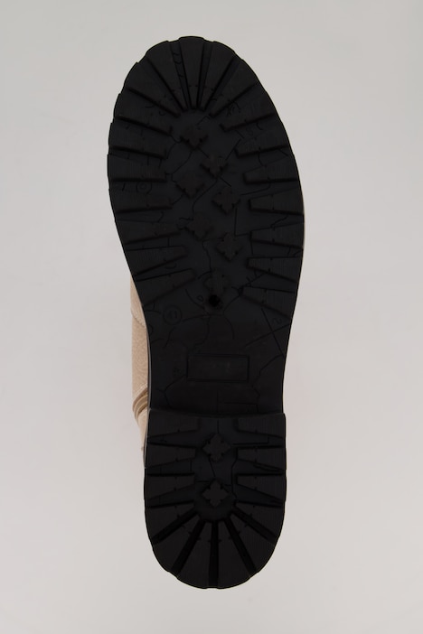 Lederstiefel, XXL-Schaft, Reißverschluss, Weite H