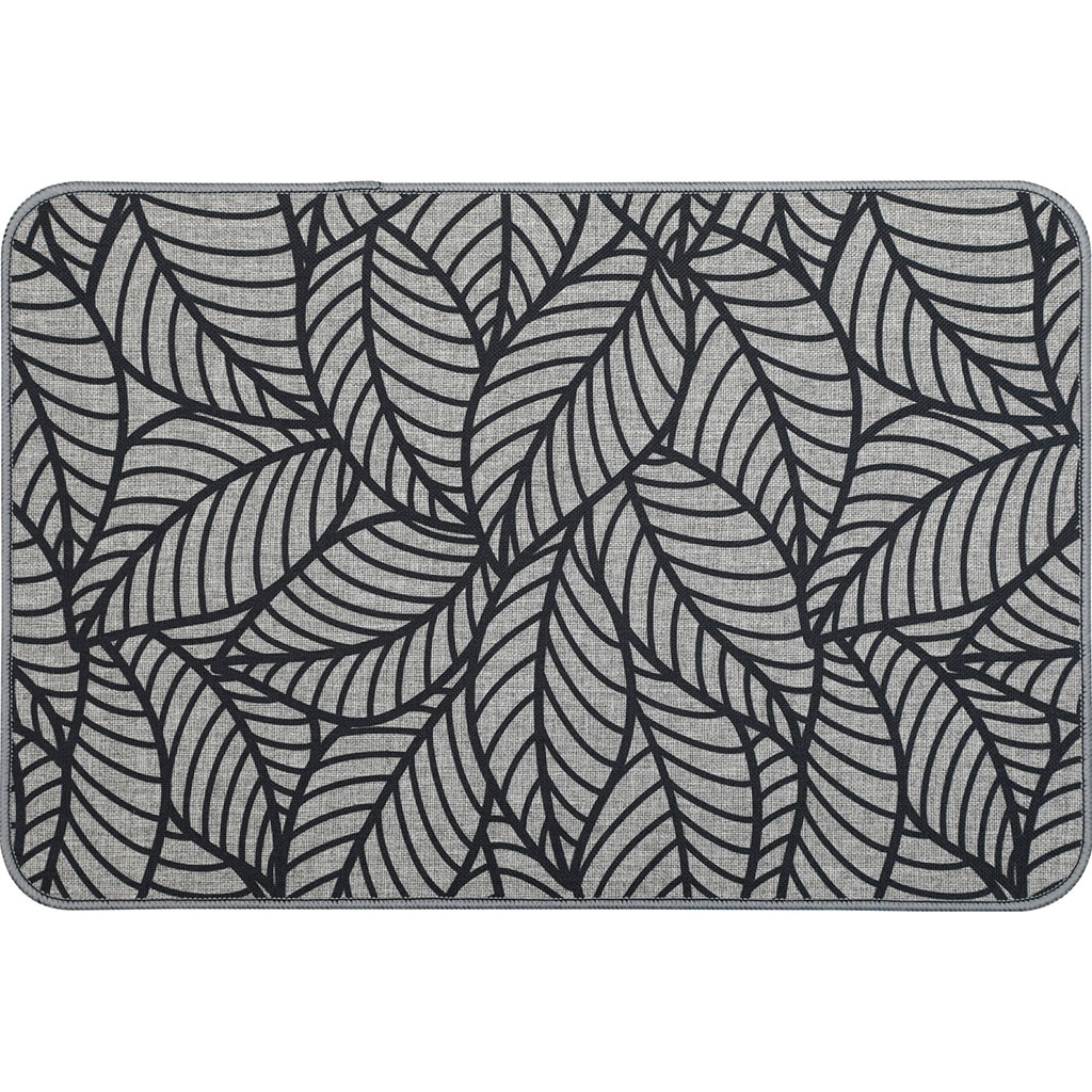 Tapis imprimé JUNGLE gris 40x60cm