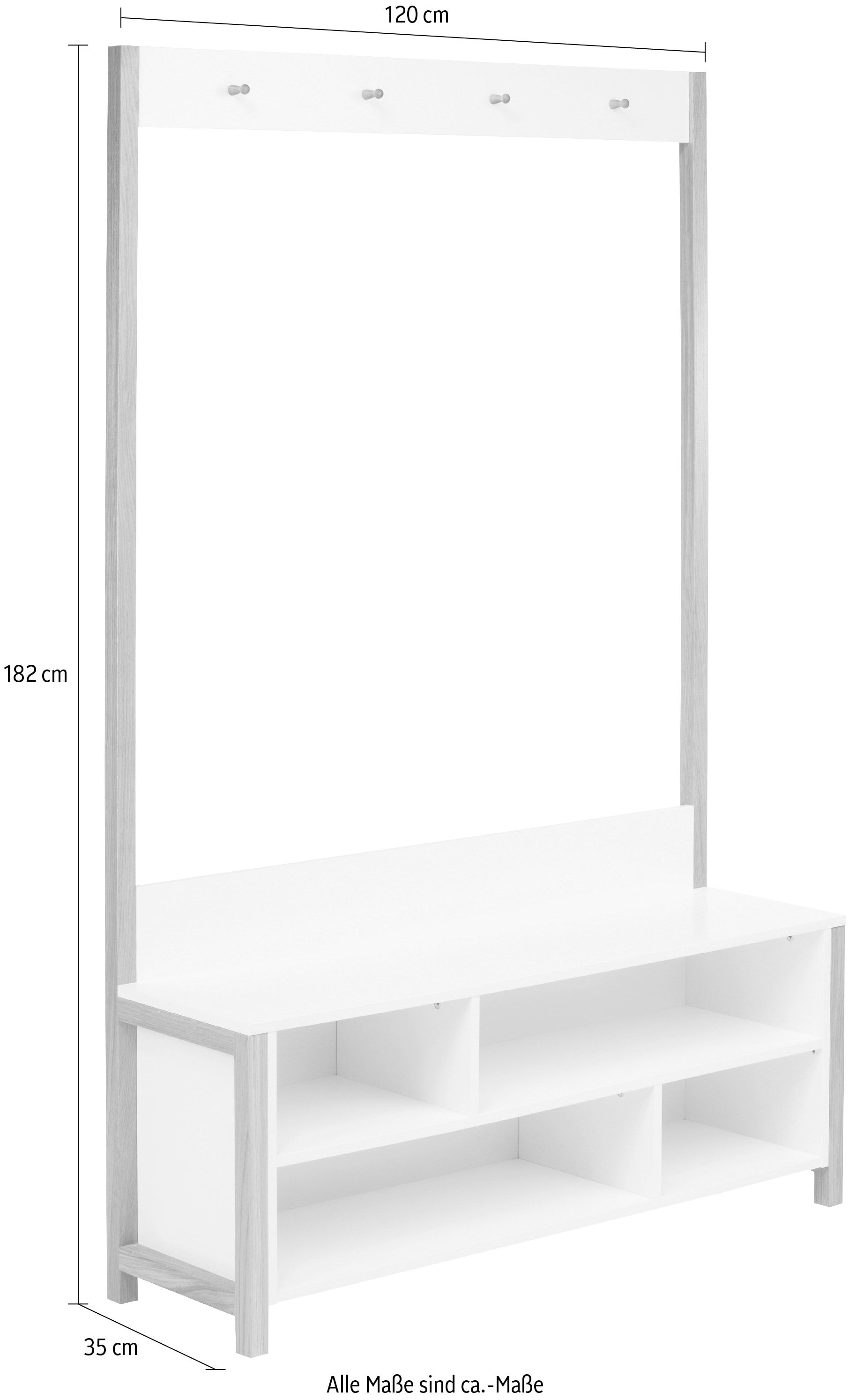 andas Garderobenständer im skandinavian Design, FSC®-zertifiziert