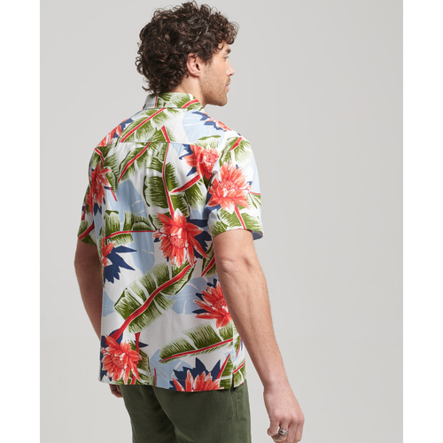 Superdry - CAMISA HAWAIANA DE MANGA CORTA Blanco