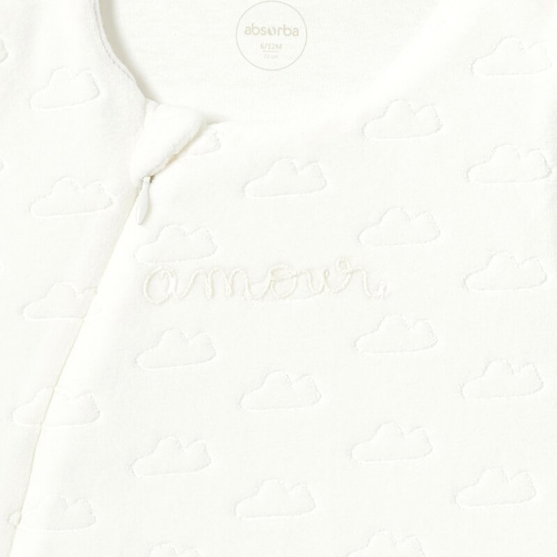 Gigoteuse en velours dévoré blanc naissance Absorba Blanc