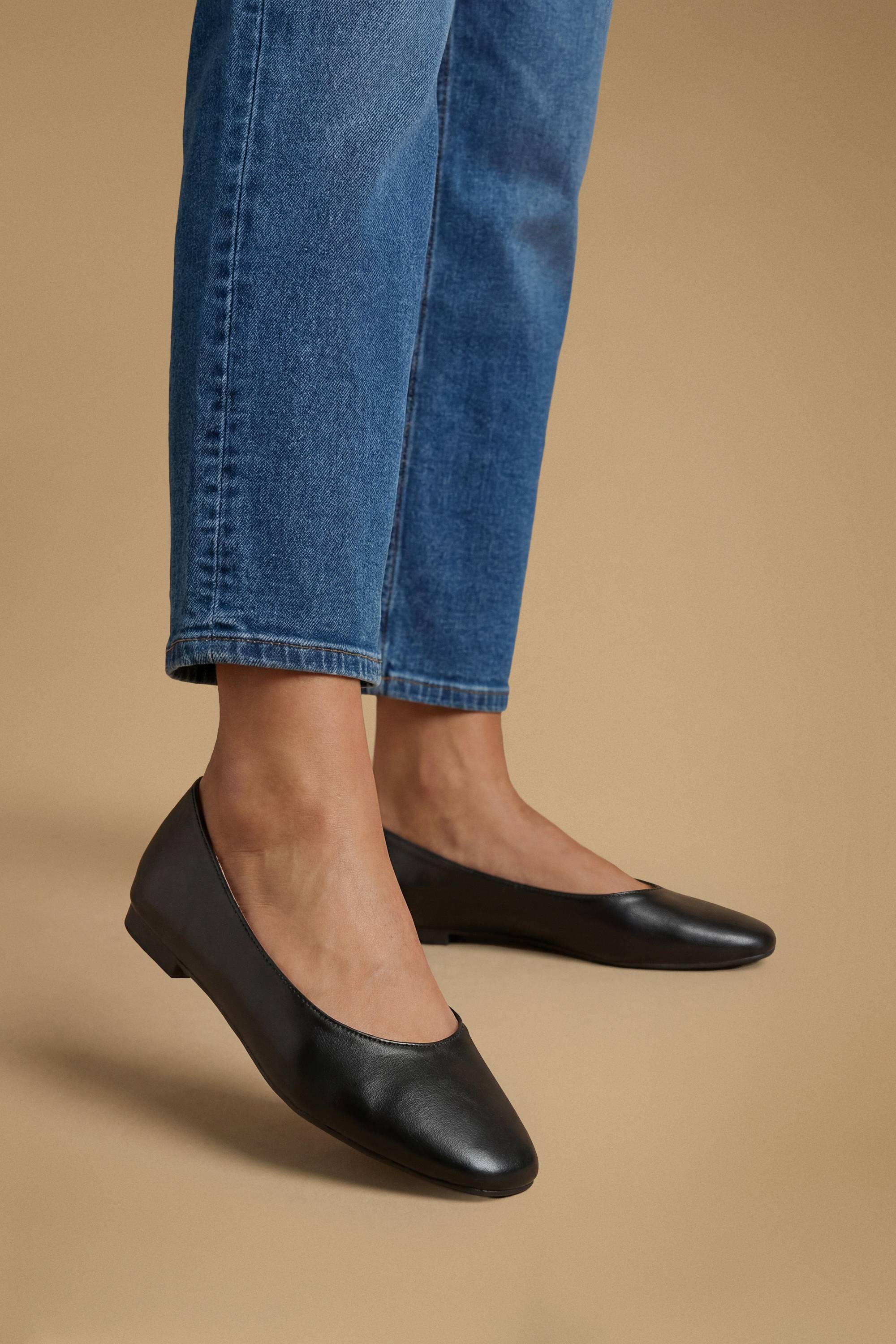 Oasis Ballerines Seraphina En Synthétiquecuir À Bout Carré Et Coupe Haute Rembourrées