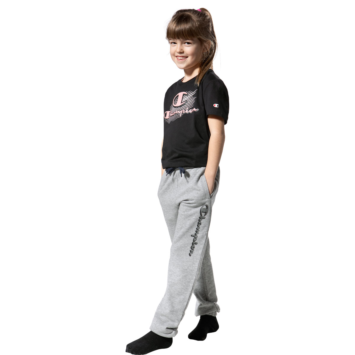 Champion Side Logo Elastic-Cuff Joggingbukser Børn