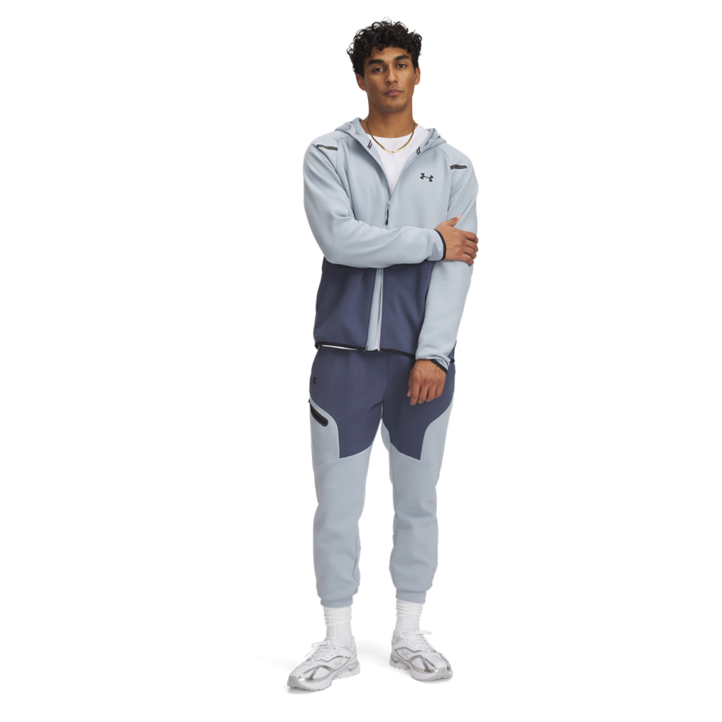 Under Armour Unstoppable Fleece Joggingbroek Lichtblauw Donkerblauw Zwart