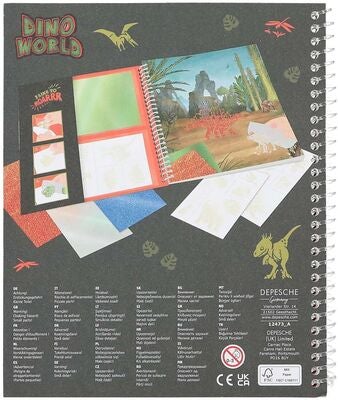 Dino World Stick & Shine Fargeleggingsbok