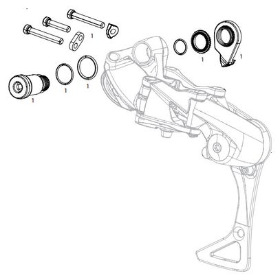 Vis de Serrage Sram Dérailleur Arrière XO1DH / GXDH 7V