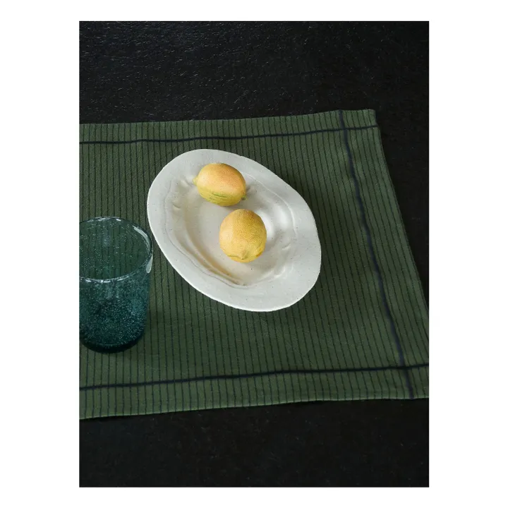 La cerise sur le gâteau Sets de table Léonie - Set de 2 | Vert mousse
