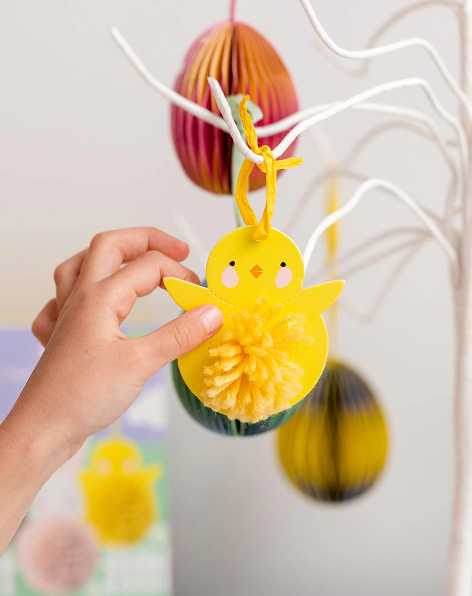 Pom-Pom Bastelset OSTERN 6-teilig