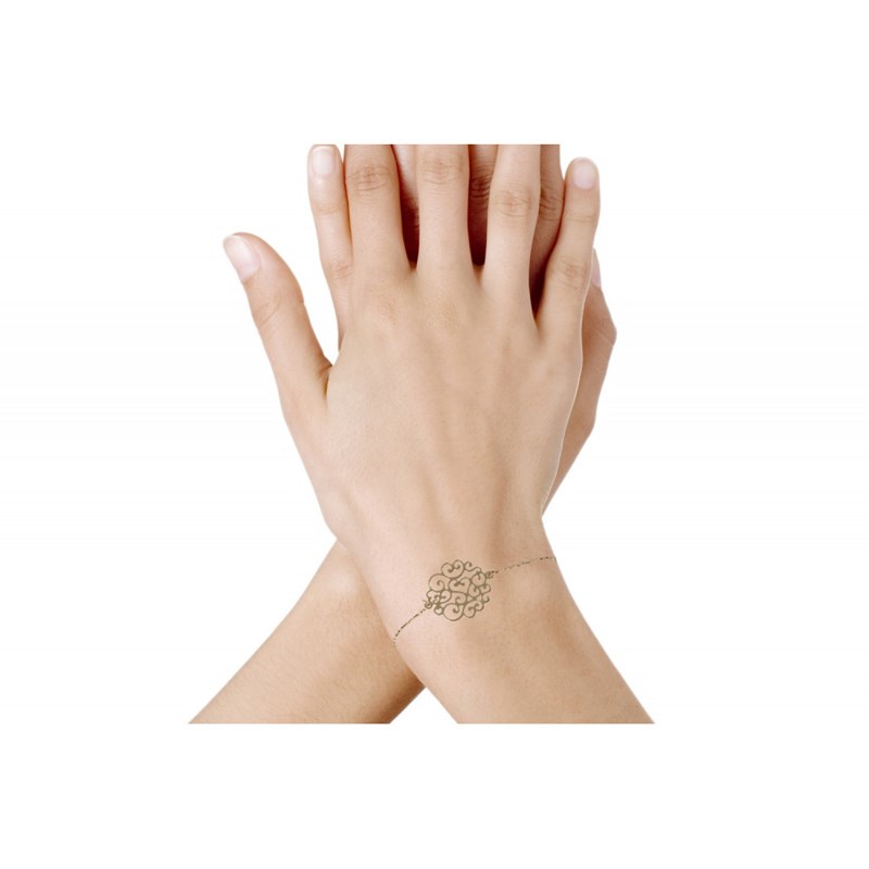 Bracelet Rosace Fleurie Plaqué Or