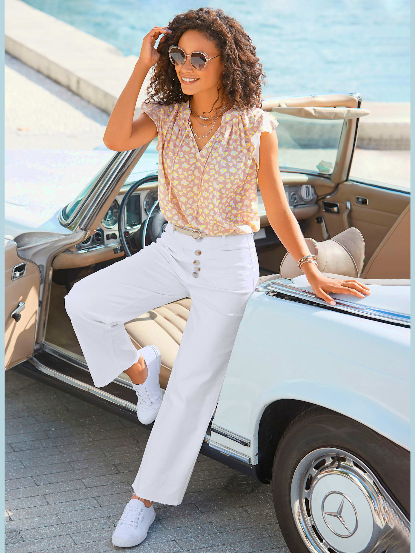 Jean large jupe-culotte en jean pour femme