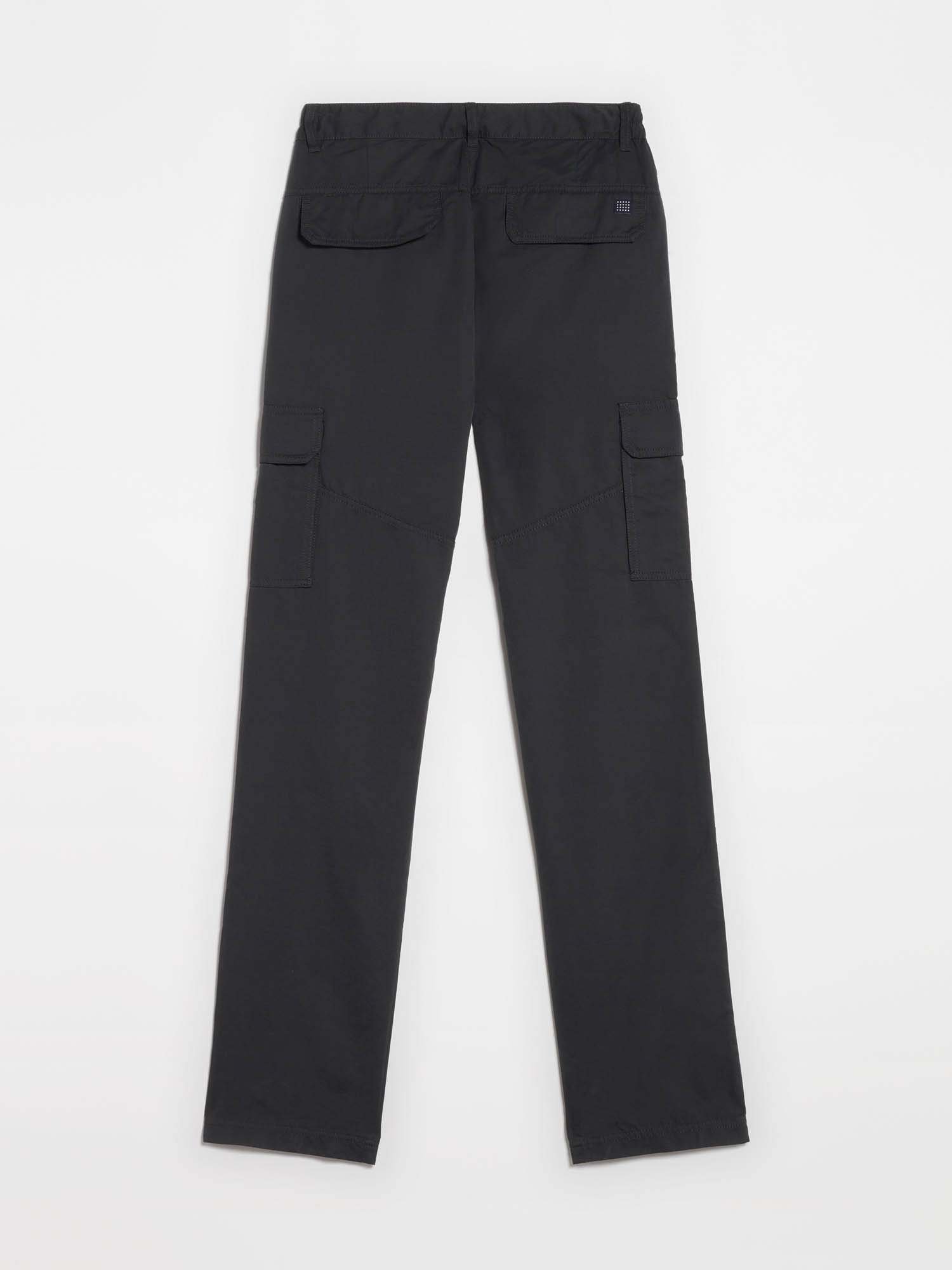 Pantalon Homme Cargo Ceinture Elastiquée Noir