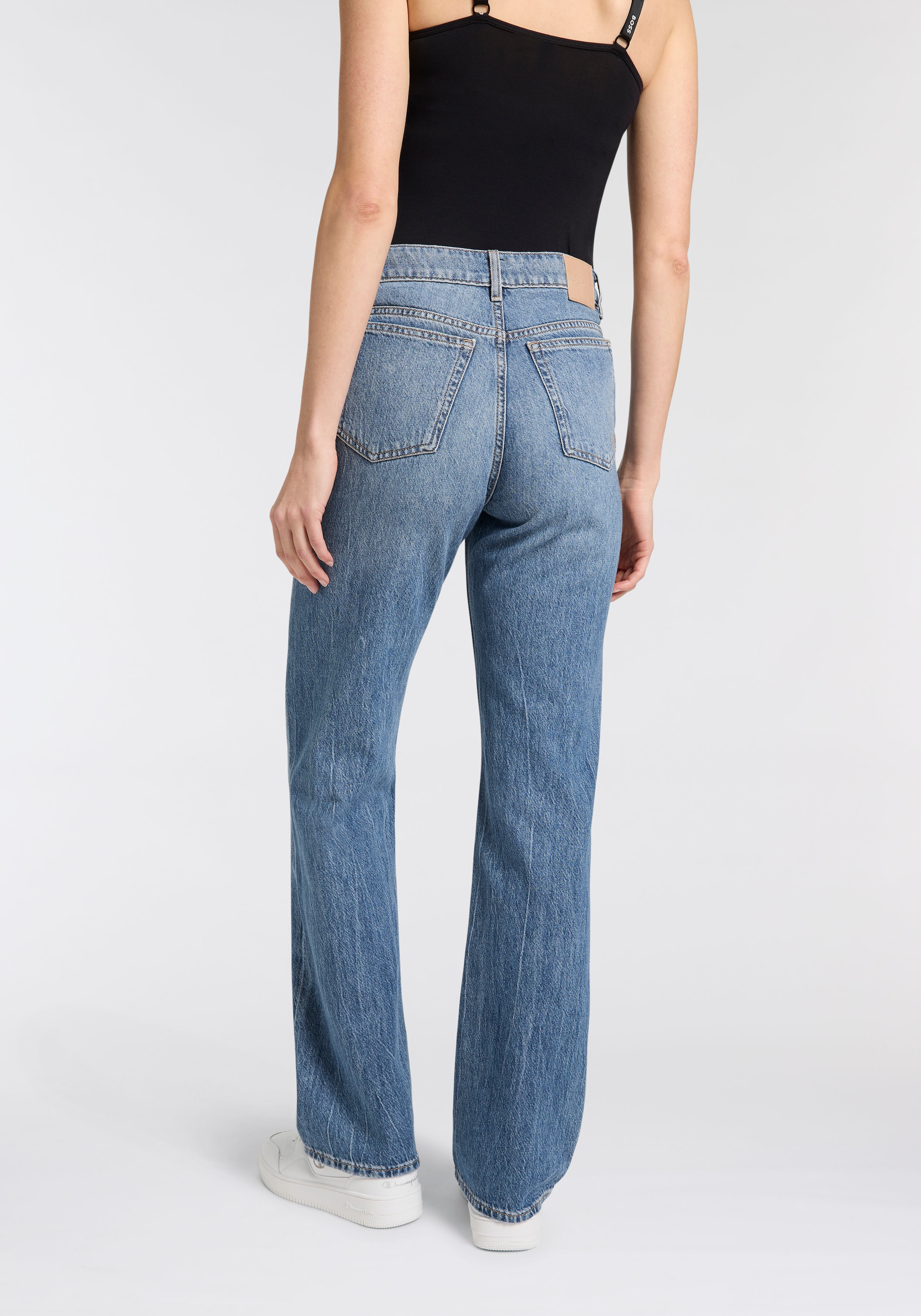 BOSS ORANGE Straight-Jeans »Ada 10.0 Premium Damenmode«, mit hohem Bund, High Rise