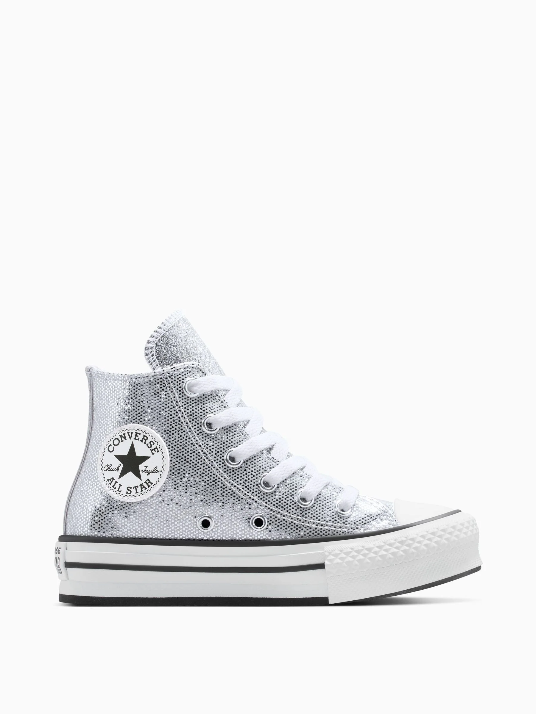 Converse Chuck Taylor Kids Lift Disco Glitter Trainers