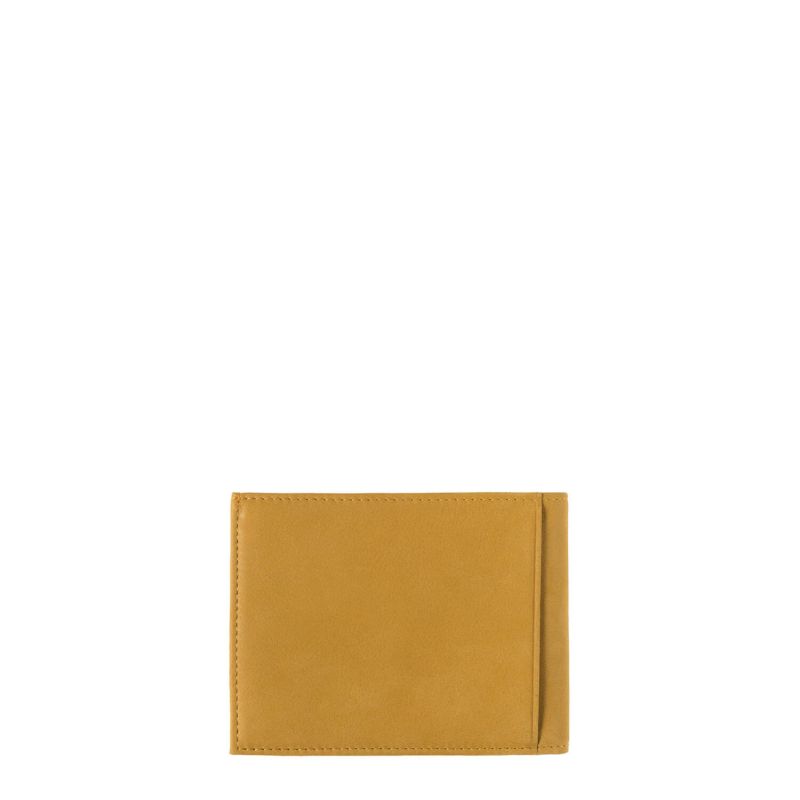 Portefeuille Italien Arthur en cuir Nubuck Soleil Jaune