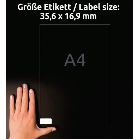 Avery Zweckform L4732REV-100 Universal-Etiketten,A4 35,6 x 16,9 mm, 100 Bogen/8.000 Etiketten, weiß