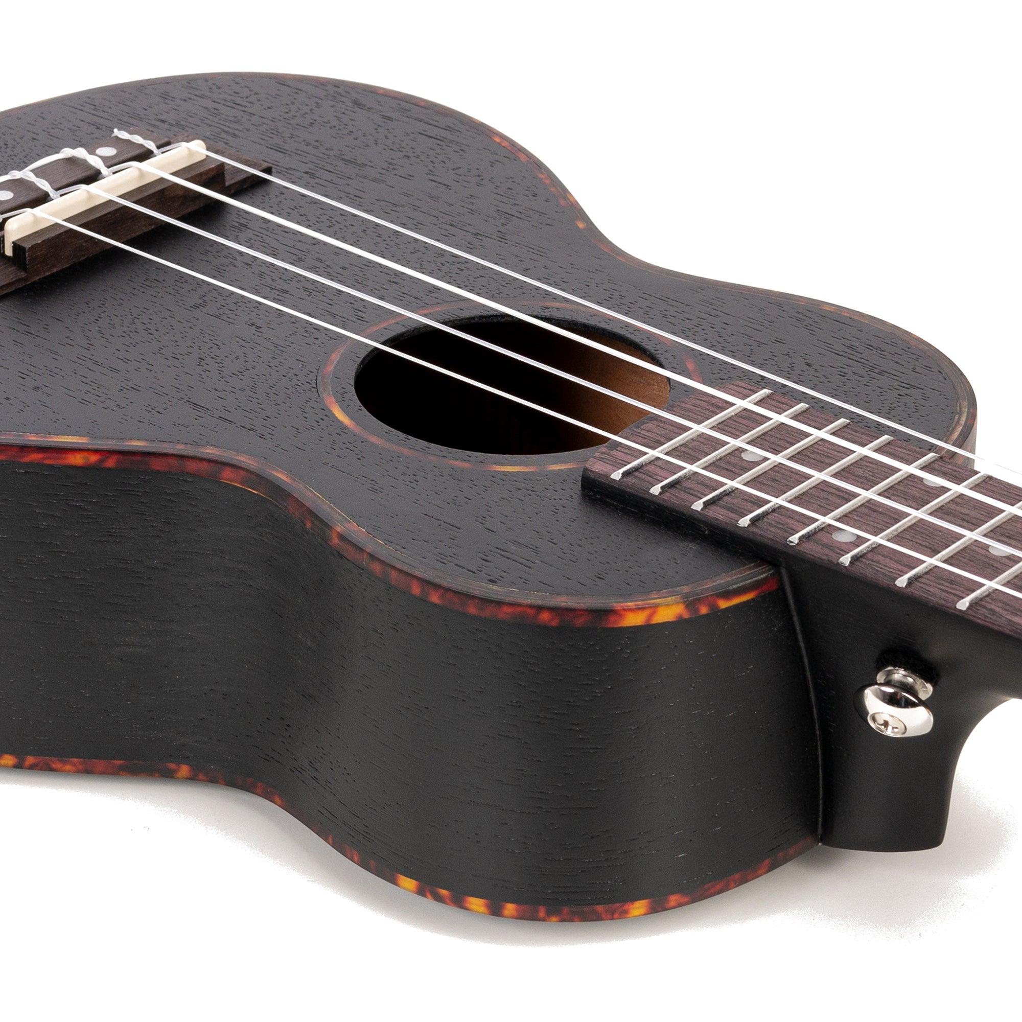 Cascha HH 2262 premium sopraan ukelele zwart met tas en plectra