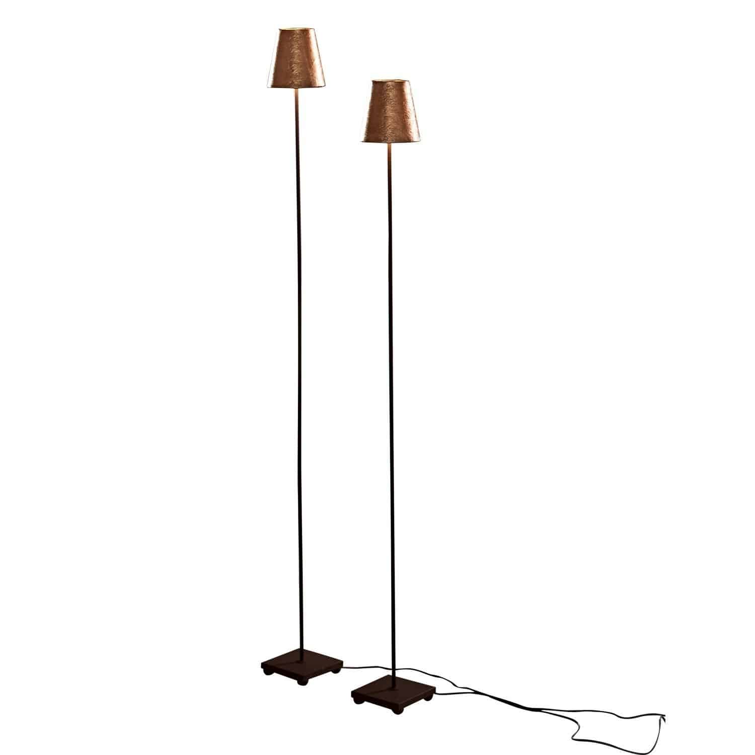 Stehlampe 2er Set Tacoma antikgold/schwarz