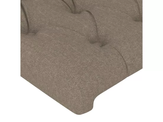 Tête de lit avec oreilles Taupe 203x16x118/128 cm Tissu