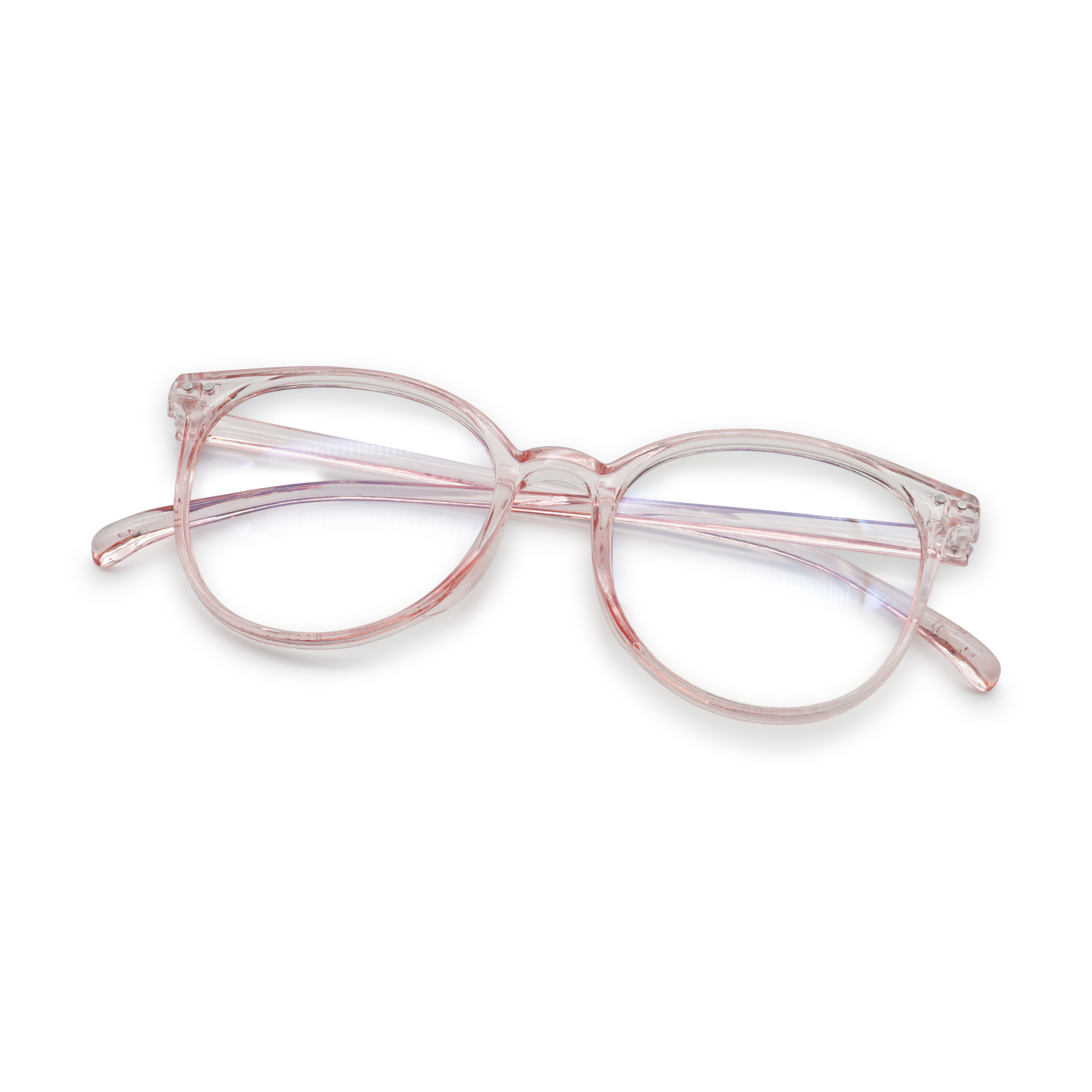 Anti Blue Light Blaulichtfilter Brille Computerbrille - Rosa / Transparent
