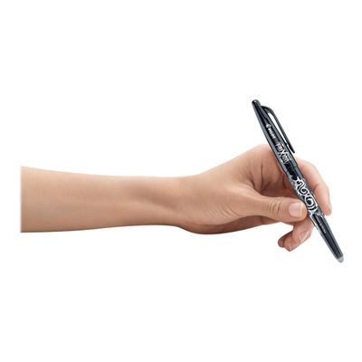 Pilot Frixion Ball - Pack de 12 rollers effaçables - 0,7 mm - noir