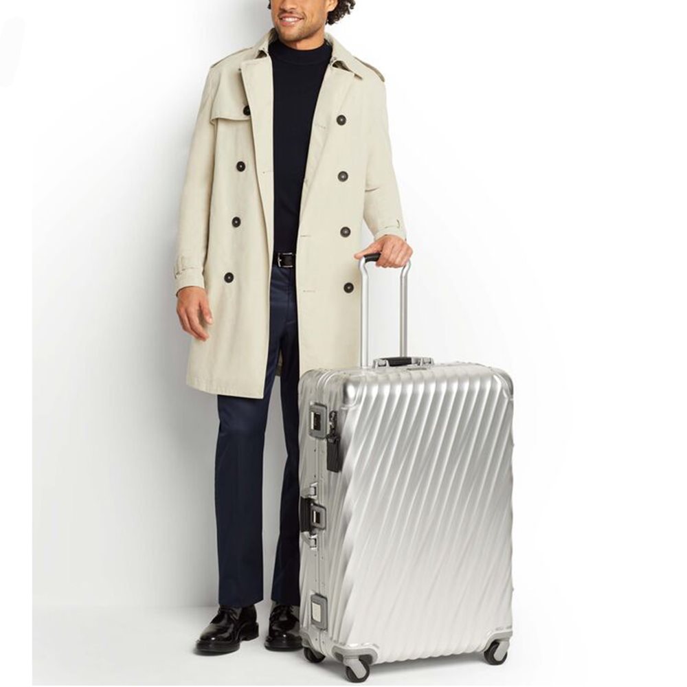 Tumi 19 Degree Aluminium Extended Trip Packing Case texture silver