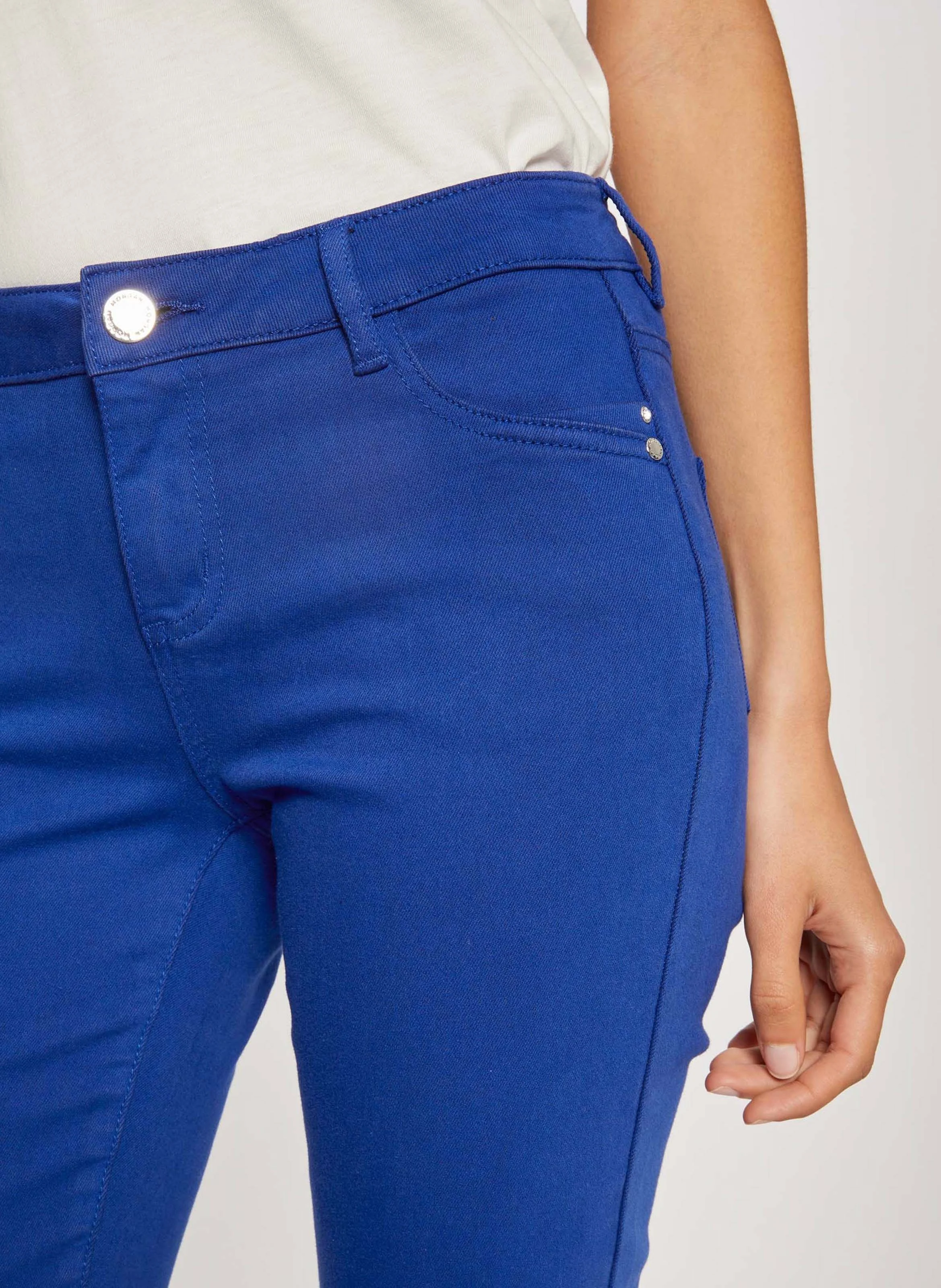 PETRA - Pantalon skinny taille basse | Bleu