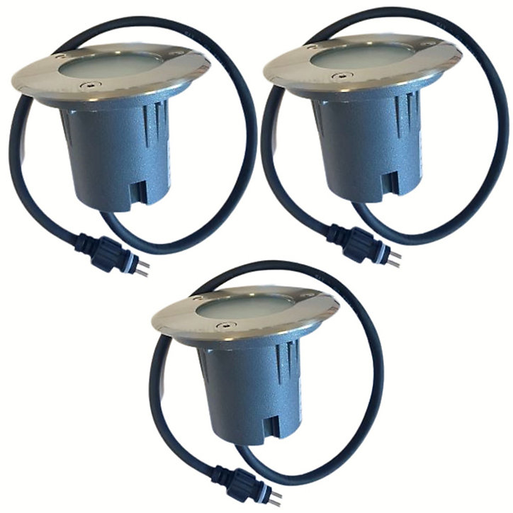 Lot 3 spots encastrable LED intégrée ⌀10cm 500lm 4,5W IP65 230V blanc chaud Lumihome