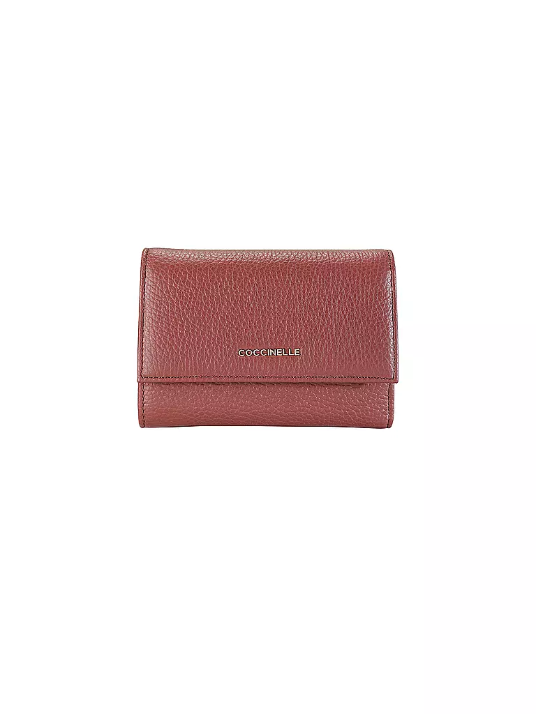 COCCINELLE Geldbörse METALLIC SOFT rot