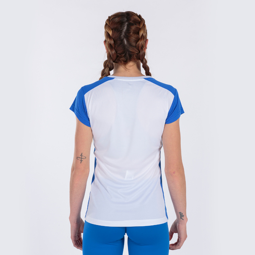 Camiseta Joma Record II Royal White de manga curta
