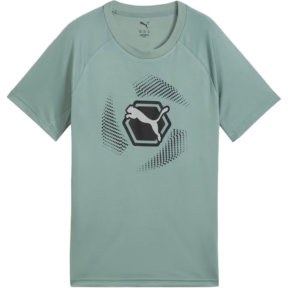Puma Active Sports Graphic Poly T-Shirt Kinder green moon