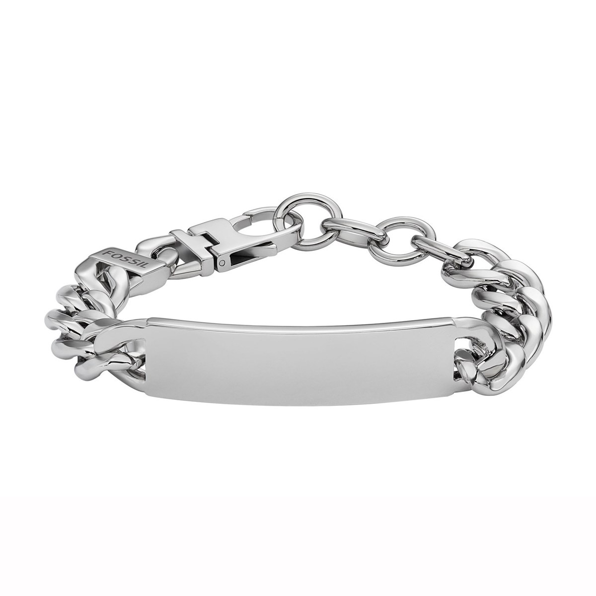 Gourmette Fossil Drew en acier inoxydable