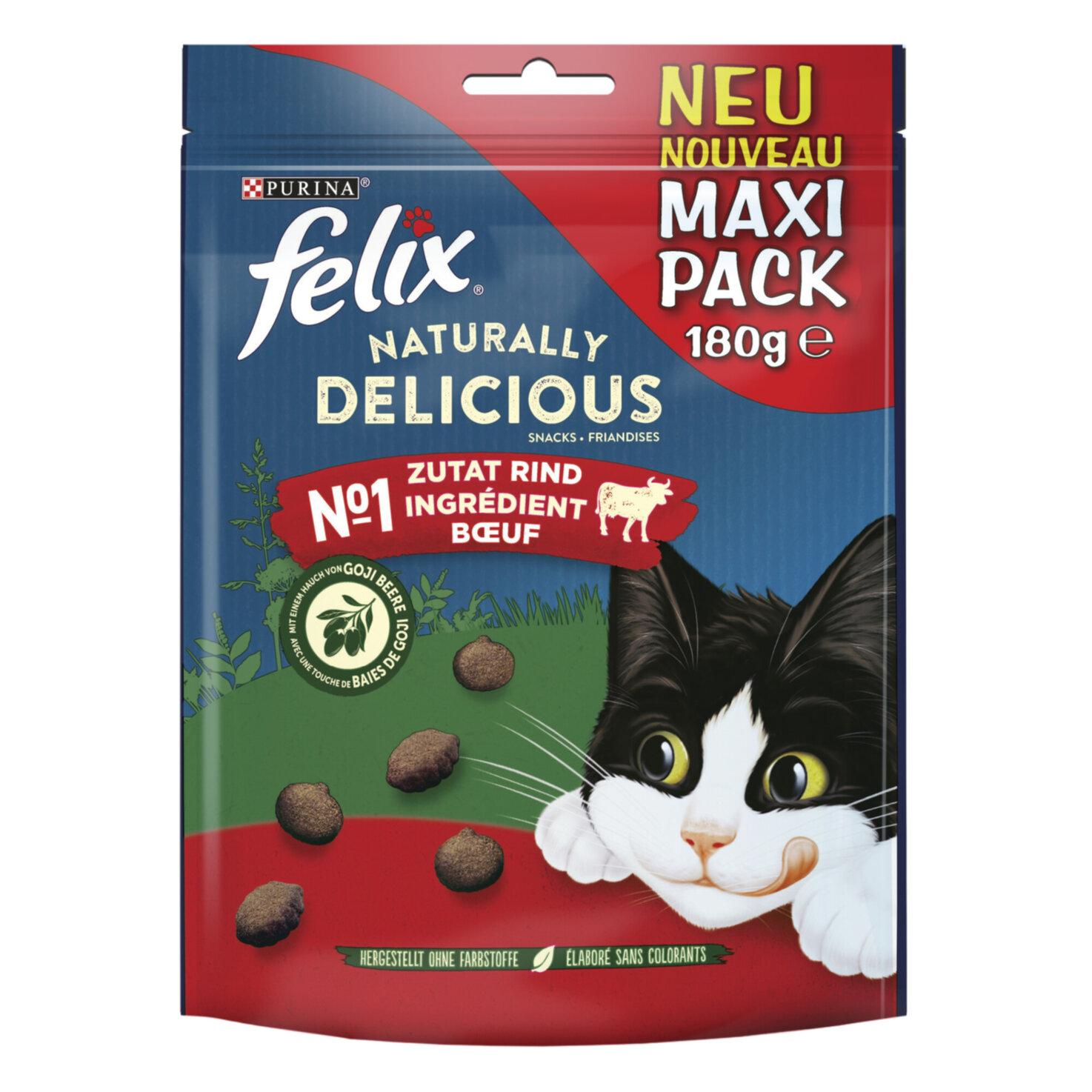 Felix Katzensnack Naturally Delicious Rindfleisch & Goji