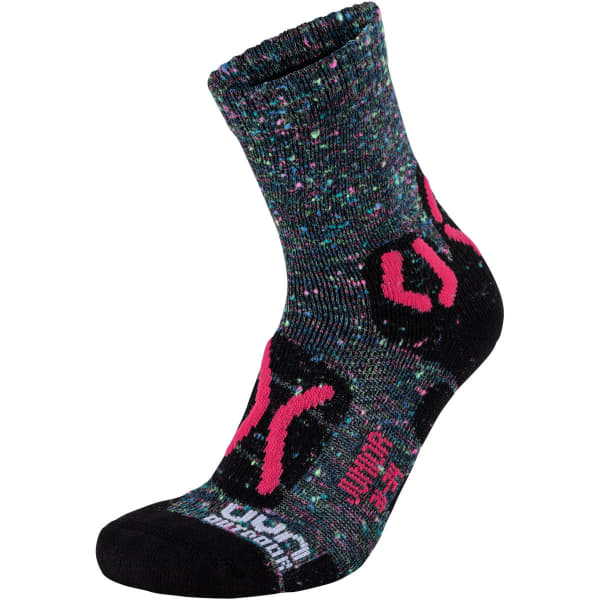 Chaussette randonnée UYN JR OUTDOOR EXPLORER SOCKS GREY MULTICOLOR/PINK