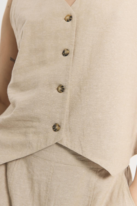 Freequent beige dames gilet