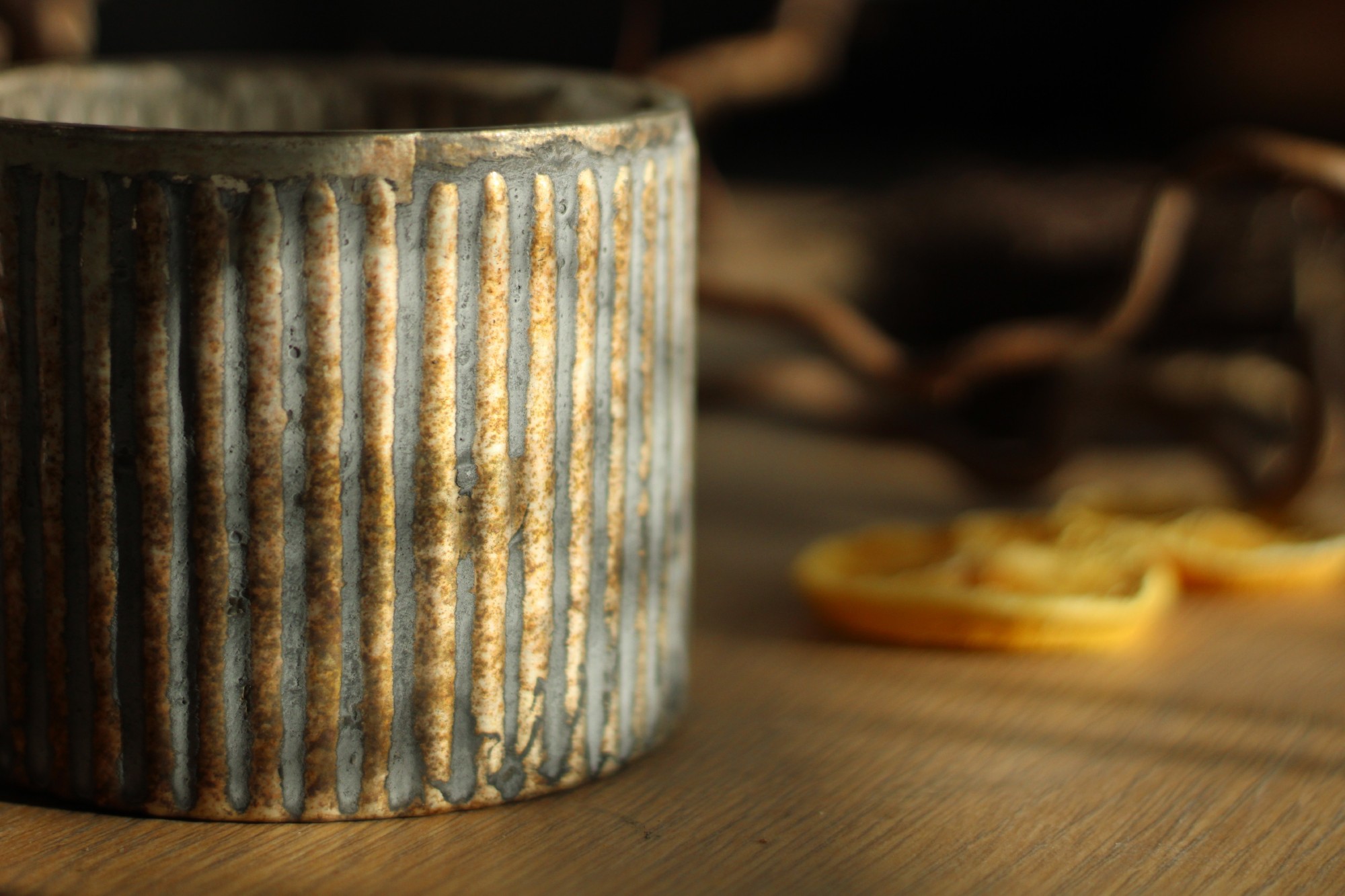Windlicht 'Wafre', gold, Ø 10 cm, H 8 cm von fischer's lagerhaus