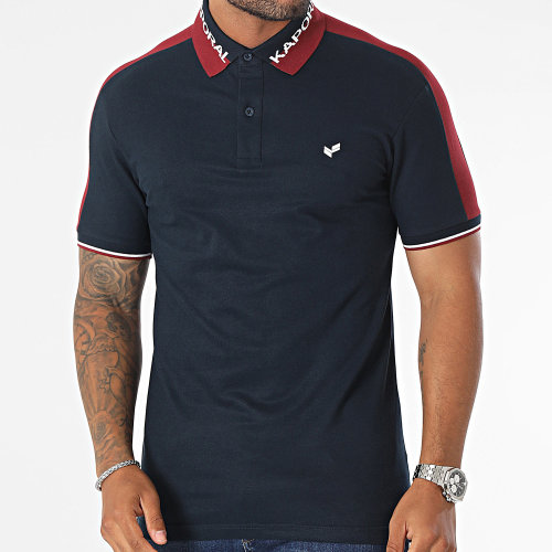 Polo Manches Courtes A Bandes Rio Bleu Marine
