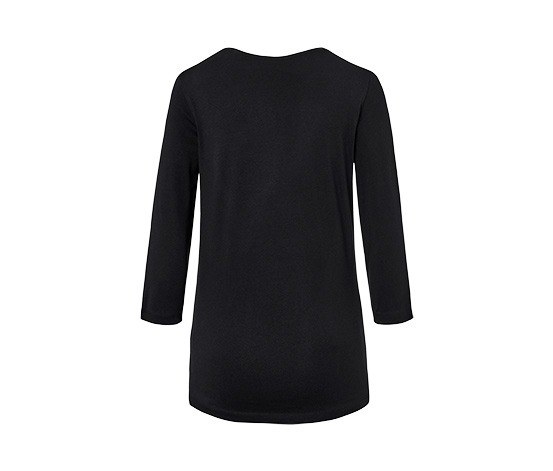 Shirt mit 3/4-Arm, schwarz