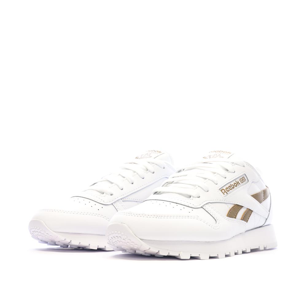 Reebok Baskets Blanc/Marron Femme Reebok Classic Leather