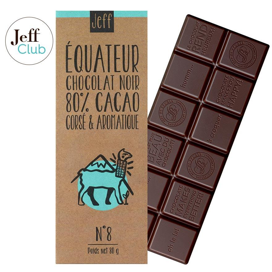 Tablette N°8 Chocolat Noir 80% Équateur